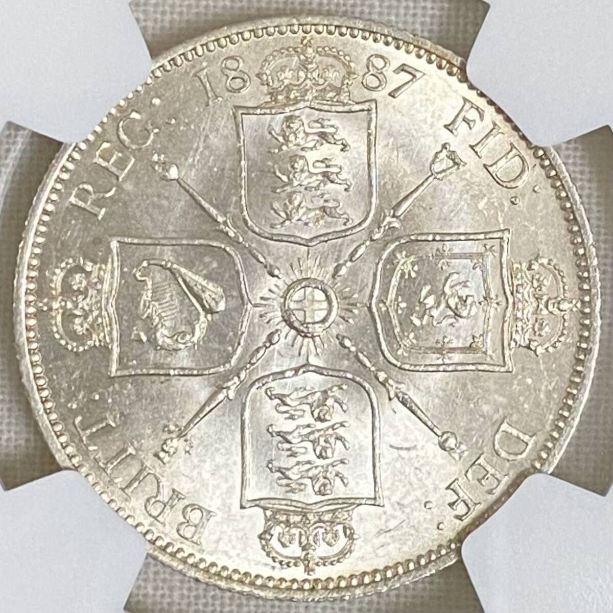 1887年英国　ジュベリーヘッド　　ビクトリア女王 フローリン銀貨 1887年 ヴィクトリア女王 ヴィクトリア女王 イングランド