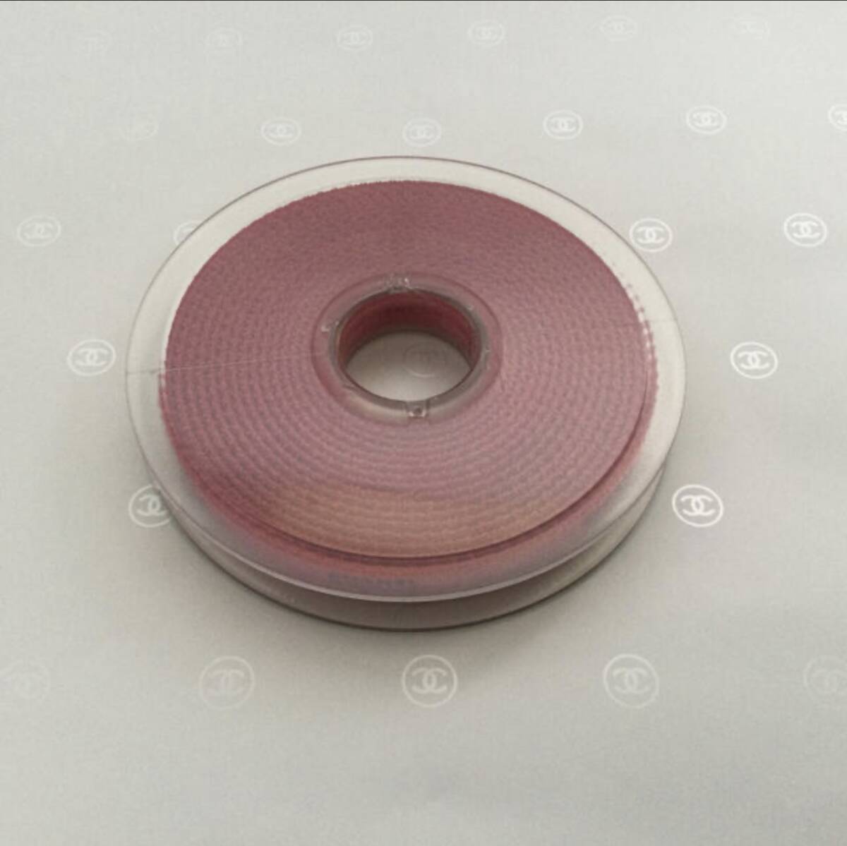 CHANEL シャネルリボンロール 1巻ごとフルロール 25m ピンク 細 CHANEL シャネルリボンロール 1巻ごとフルロール 25m ピンク 細