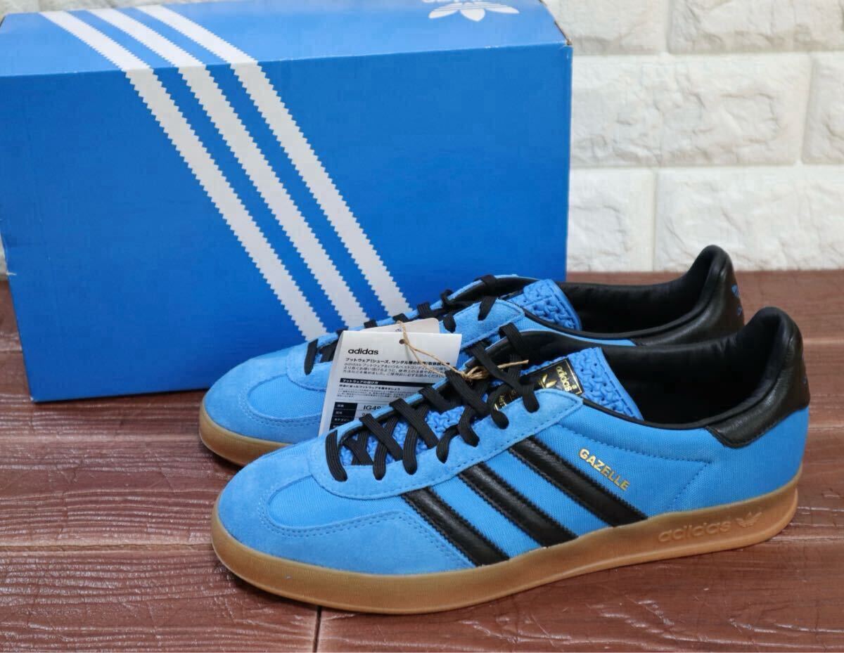  новый товар обычная цена 18700 иен 26.5.adidas originals Adidas Originals gazeru Индия aGAZELLE INDOOR lze50 яркий голубой IG4998