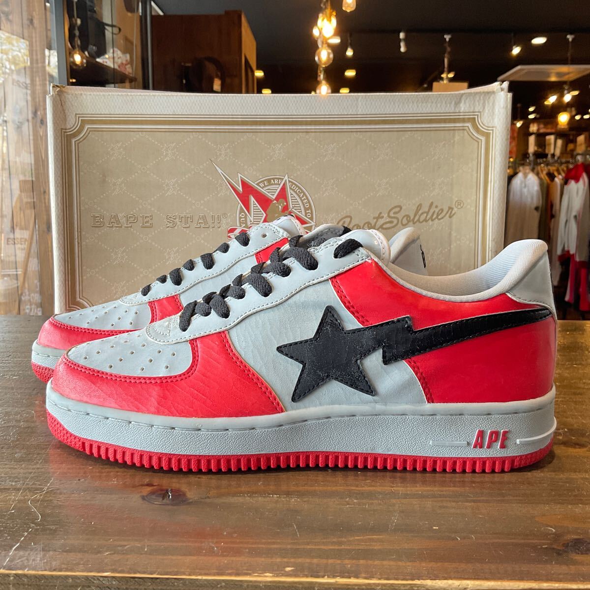 観賞用 BAPE STA ベイプスタ ローカットスニーカー グレー 観賞用 BAPE STA ベイプスタ ローカットスニーカー グレー