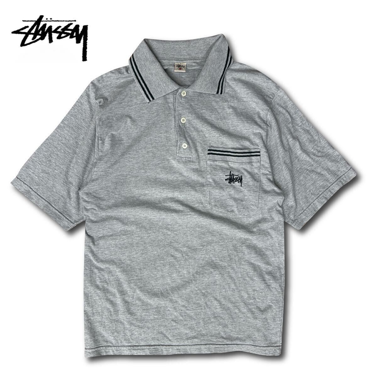 レア】90s Stussy Logo Polo Shirts ステューシー ポロシャツ