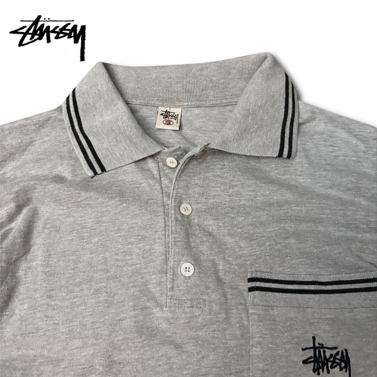 レア】90s Stussy Logo Polo Shirts ステューシー ポロシャツ