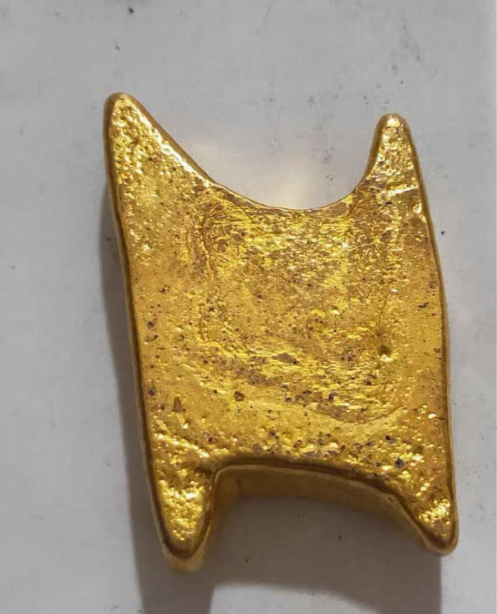 極美品 希少 豊 金塊 光緒七年 足金 元寶 中国 清 古銭 骨董品