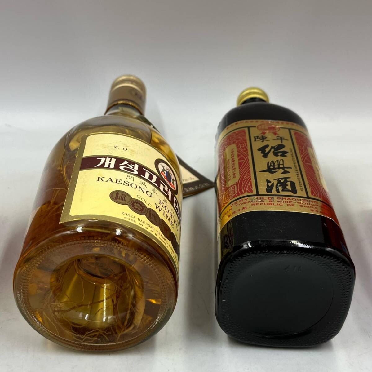 B2403☆未開栓 海外お酒 4本(高麗人参,紹興酒, 五粮迎賓酒 B2403☆未開栓 海外お酒 4本(高麗人参,紹興酒, 五粮迎賓酒
