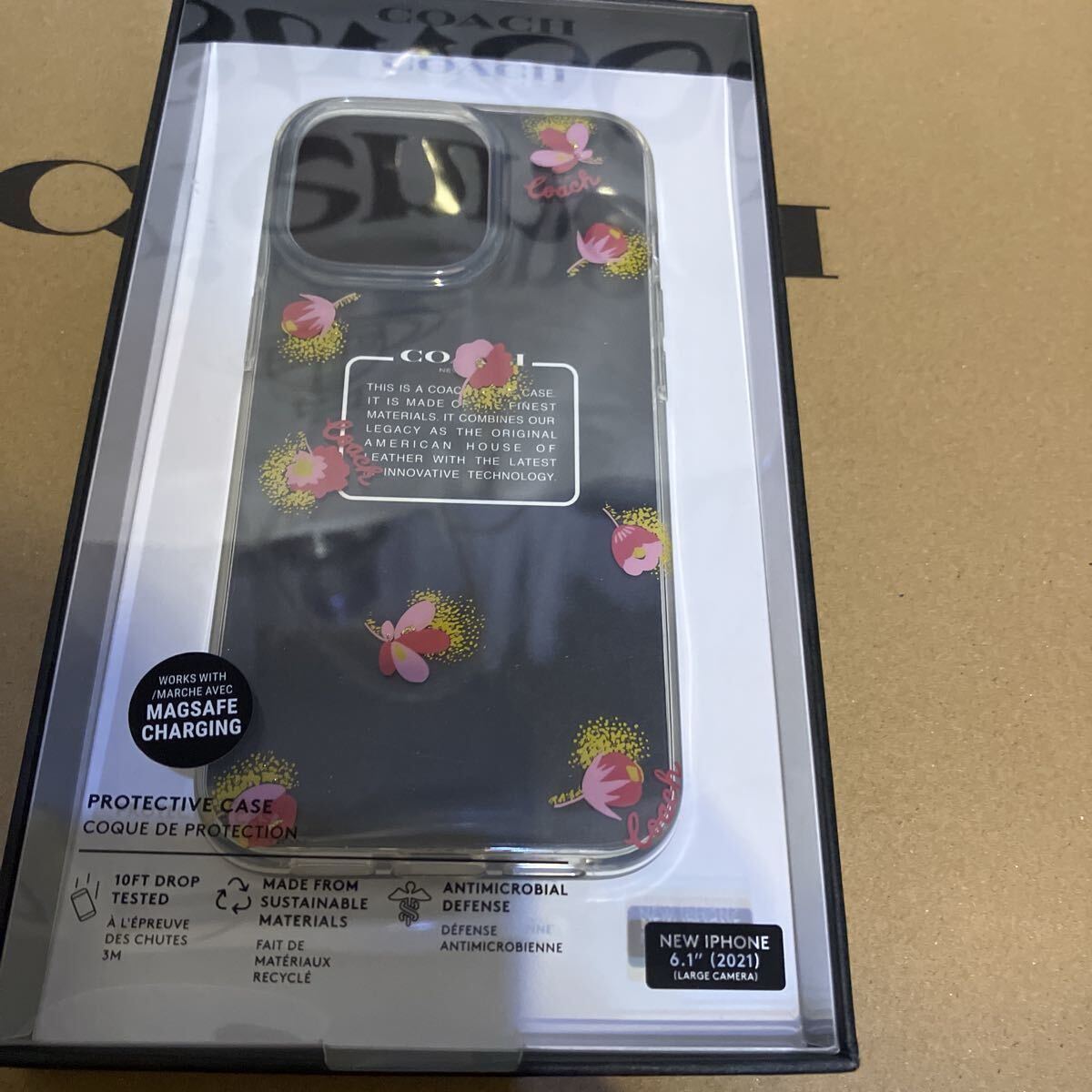 送料込 新品 COACH クリアケースB iPhone13PRO対応 ウィズポップ 送料込 新品 COACH クリアケースB iPhone13PRO対応 ウィズポップ