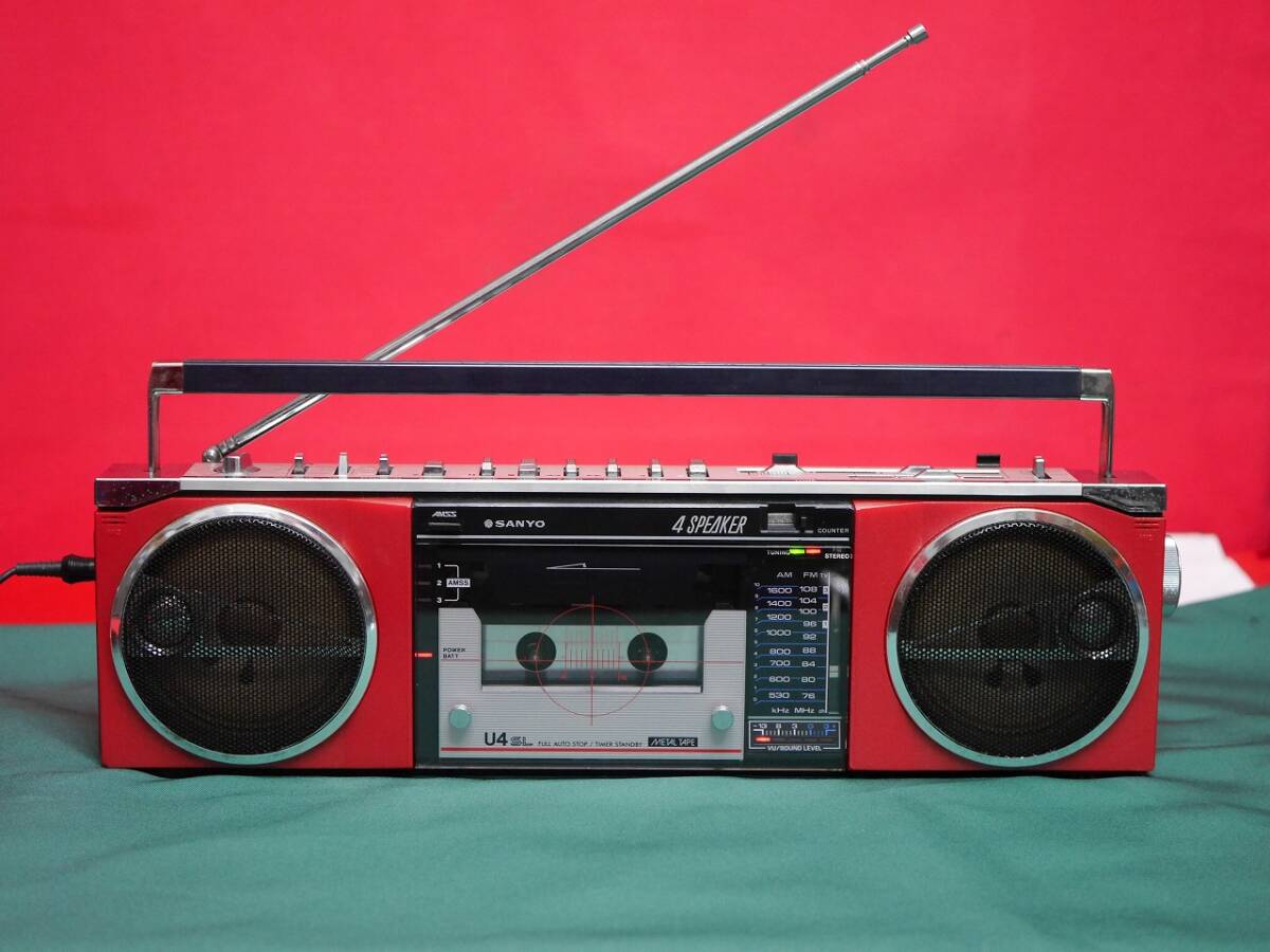 ♪昭和レトロ SANYO 三洋電機 MR-U4SL おしゃれな 可愛い テレコ ♪昭和レトロ SANYO 三洋電機 MR-U4SL おしゃれな 可愛い テレコ
