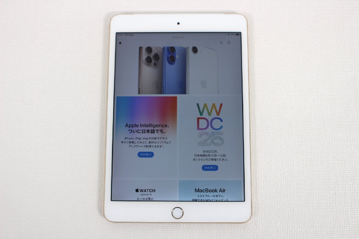 △現状品△ iPad mini 3 Wi-Fi+Cellular 16GB Gold MGYR2J/A △現状品△ iPad mini 3 Wi-Fi+Cellular 16GB Gold MGYR2J/A