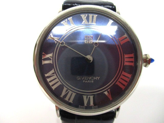 4-136 GIVENCHY ジバンシー QZ ブルー文字盤 1298.384 腕時計 4-136 GIVENCHY ジバンシー QZ ブルー文字盤 1298.384 腕時計