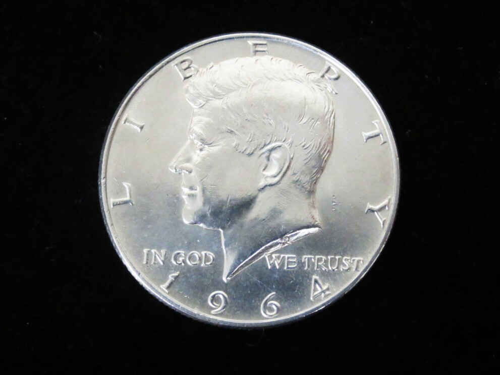 楽天市場】アメリカ銀貨 ケネディ 50セント 1964年 ハーフダラー