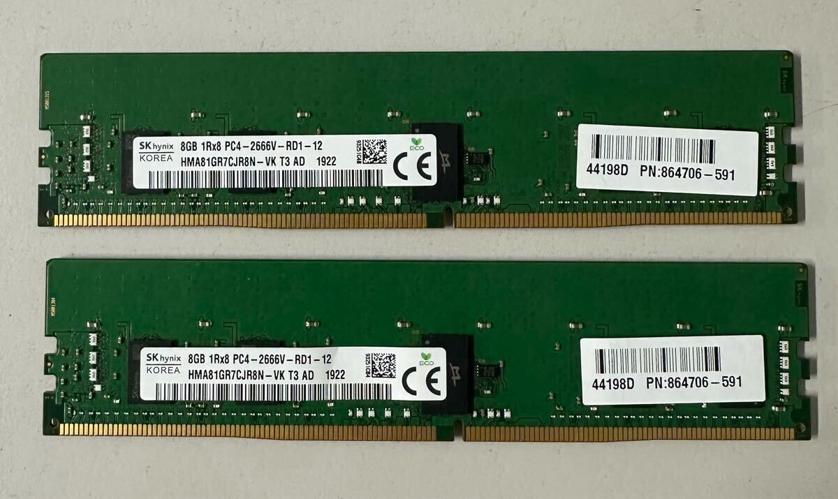 SK hynix SK HYNIX HMA81GR7CJR8N-VK DDR4-2666 ECC RDIMM 1Rx8 PC4-21300V-R CL19 サーバー メモリ 8GBx2枚合計(jì)16GB 起動(dòng)確認(rèn)済?、? />
                                    </span> 
                                </div>

								<div   id=