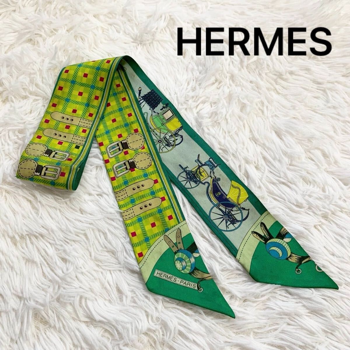 HERMES 馬車の変遷 エルメス Les Voitures Nouvelles ツイリー HERMES 馬車の変遷 エルメス Les Voitures Nouvelles ツイリー