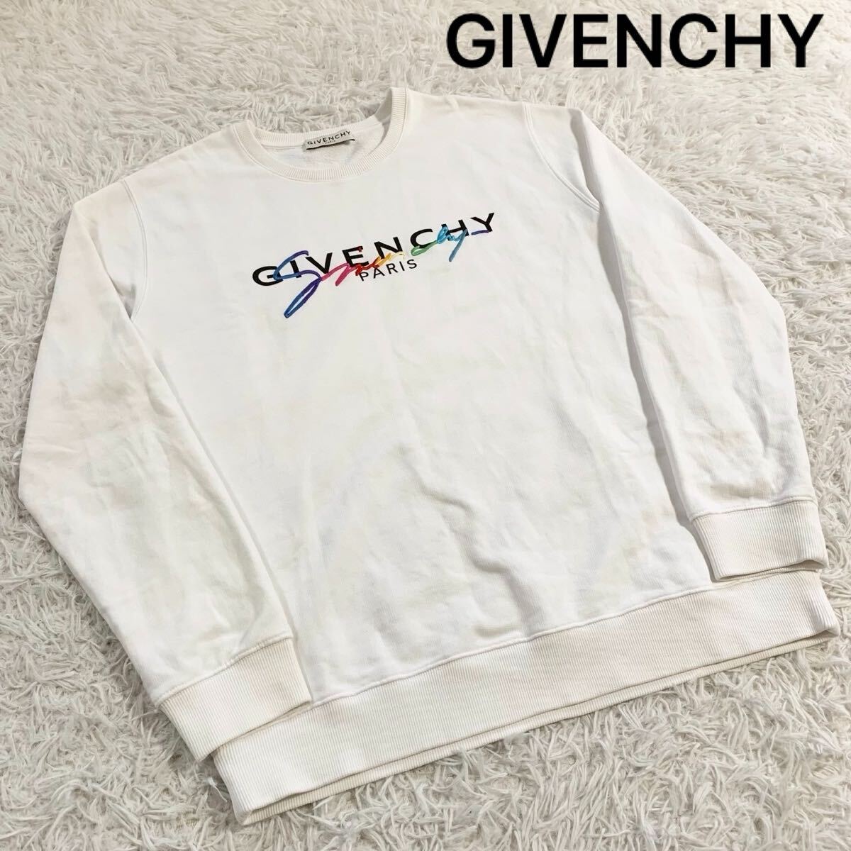 GIVENCHY ジバンシー レインボー ロゴ刺繍 シグネチャー GIVENCHY ジバンシー レインボー ロゴ刺繍 シグネチャー