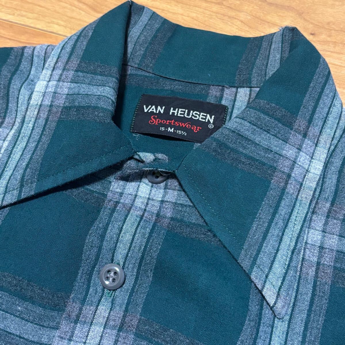 70sヴィンテージ☆VAN HEUSEN☆レーヨンシャツ☆USA製☆長袖 70sヴィンテージ☆VAN HEUSEN☆レーヨンシャツ☆USA製☆長袖