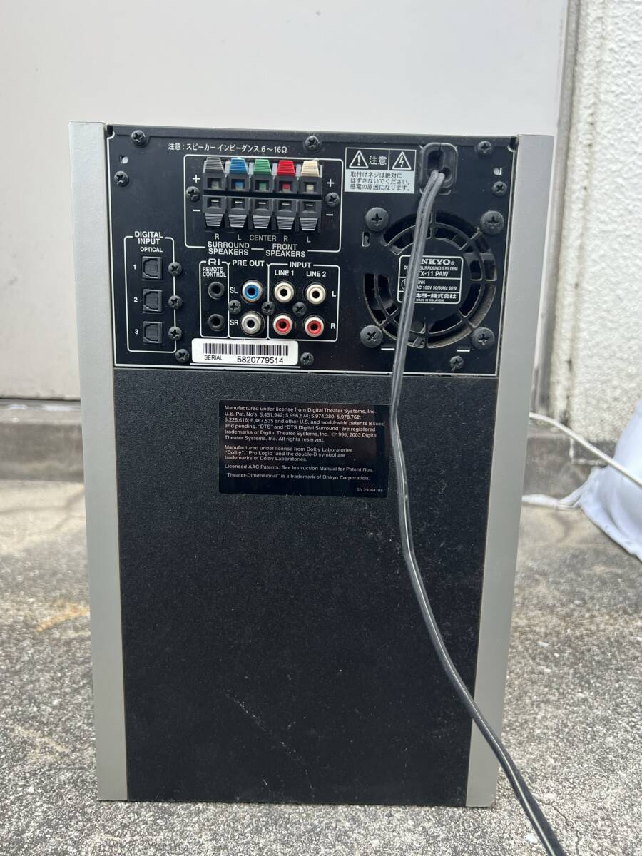ONKYO цифровой Surround система корпус HTX-11 б/у текущее состояние Junk перевод есть электризация OK