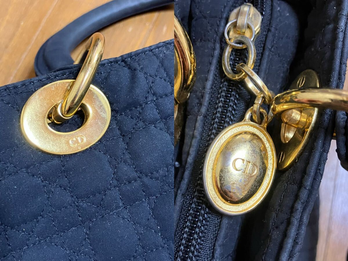 Dior クリスチャンディオール カナージュ ハンドバッグ ブラック Dior クリスチャンディオール カナージュ ハンドバッグ ブラック