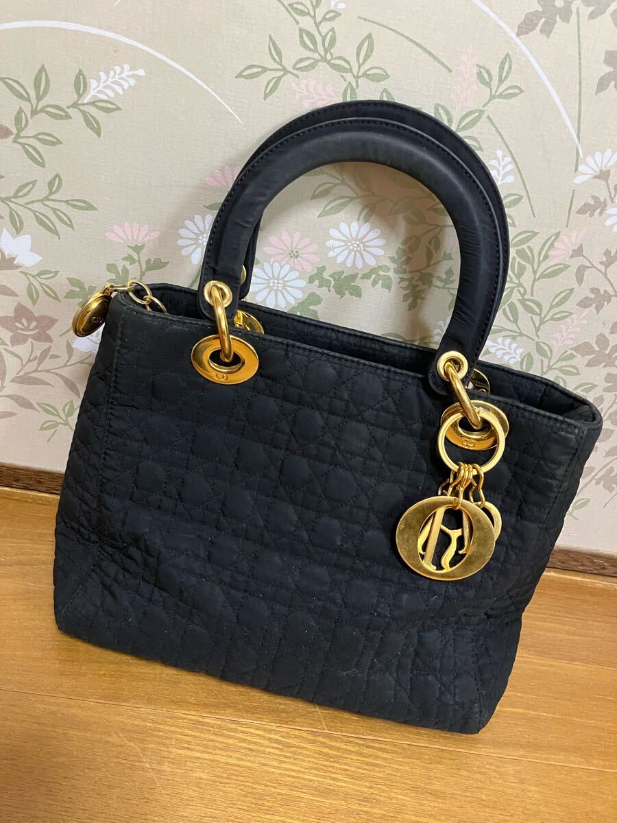 Dior クリスチャンディオール カナージュ ハンドバッグ ブラック Dior クリスチャンディオール カナージュ ハンドバッグ ブラック