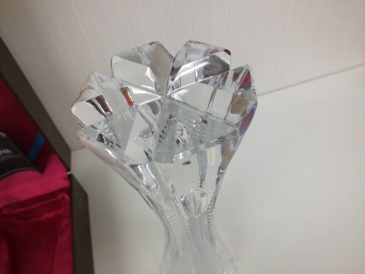 HOYA CRYSTAL ホヤクリスタル ガラス 花器 花瓶 箱記念刻印あり HOYA CRYSTAL ホヤクリスタル ガラス 花器 花瓶 箱記念刻印あり