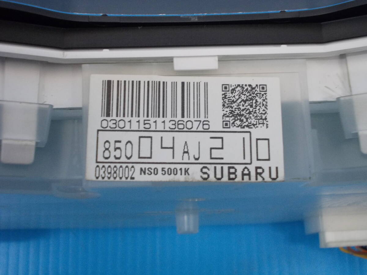 BR9/レガシィ　スピードメーター　グレード/2.5i 走行距離：84，703㎞　現(xiàn)物品番：85004AJ210
