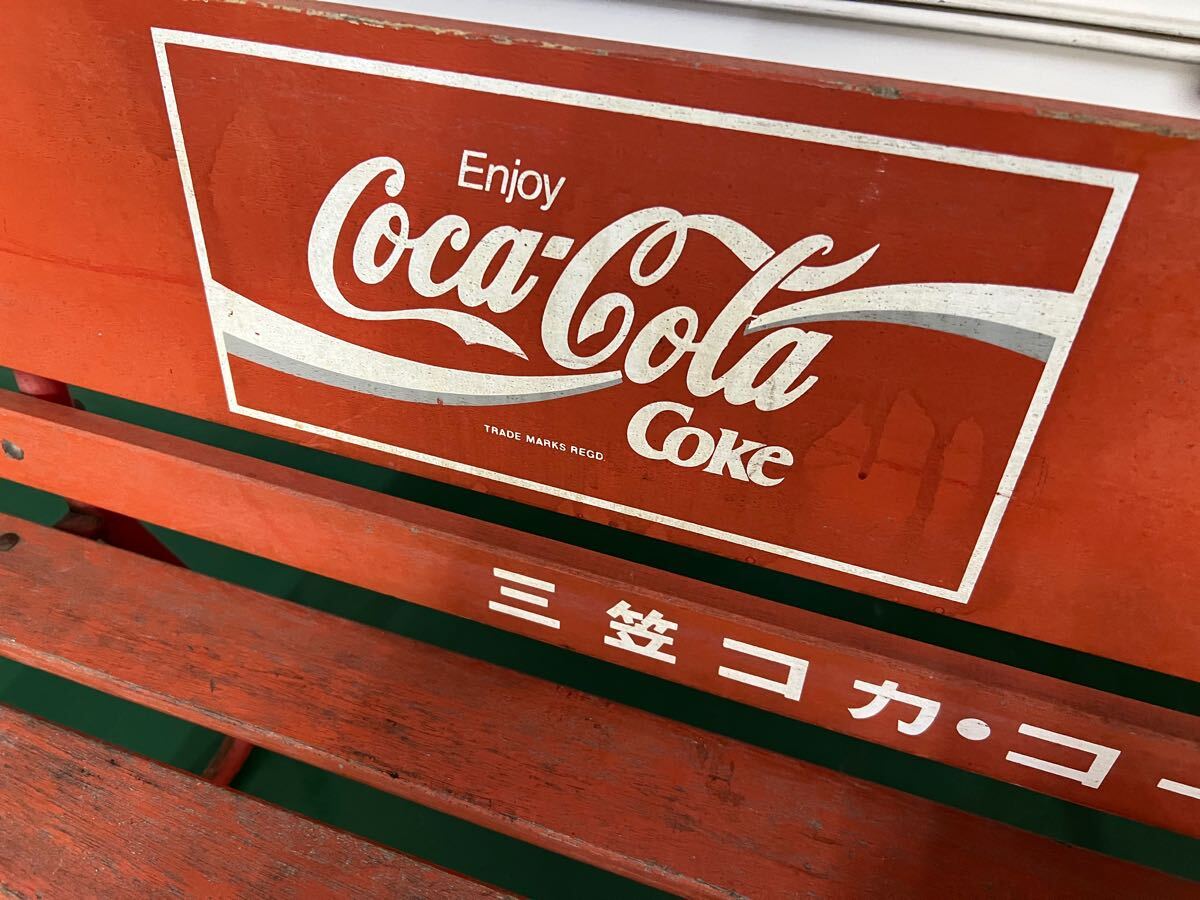 フ0001T貴重☆【レトロ Coca Cola コカ・コーラ 木製ベンチ フ0001T貴重☆【レトロ Coca Cola コカ・コーラ 木製ベンチ