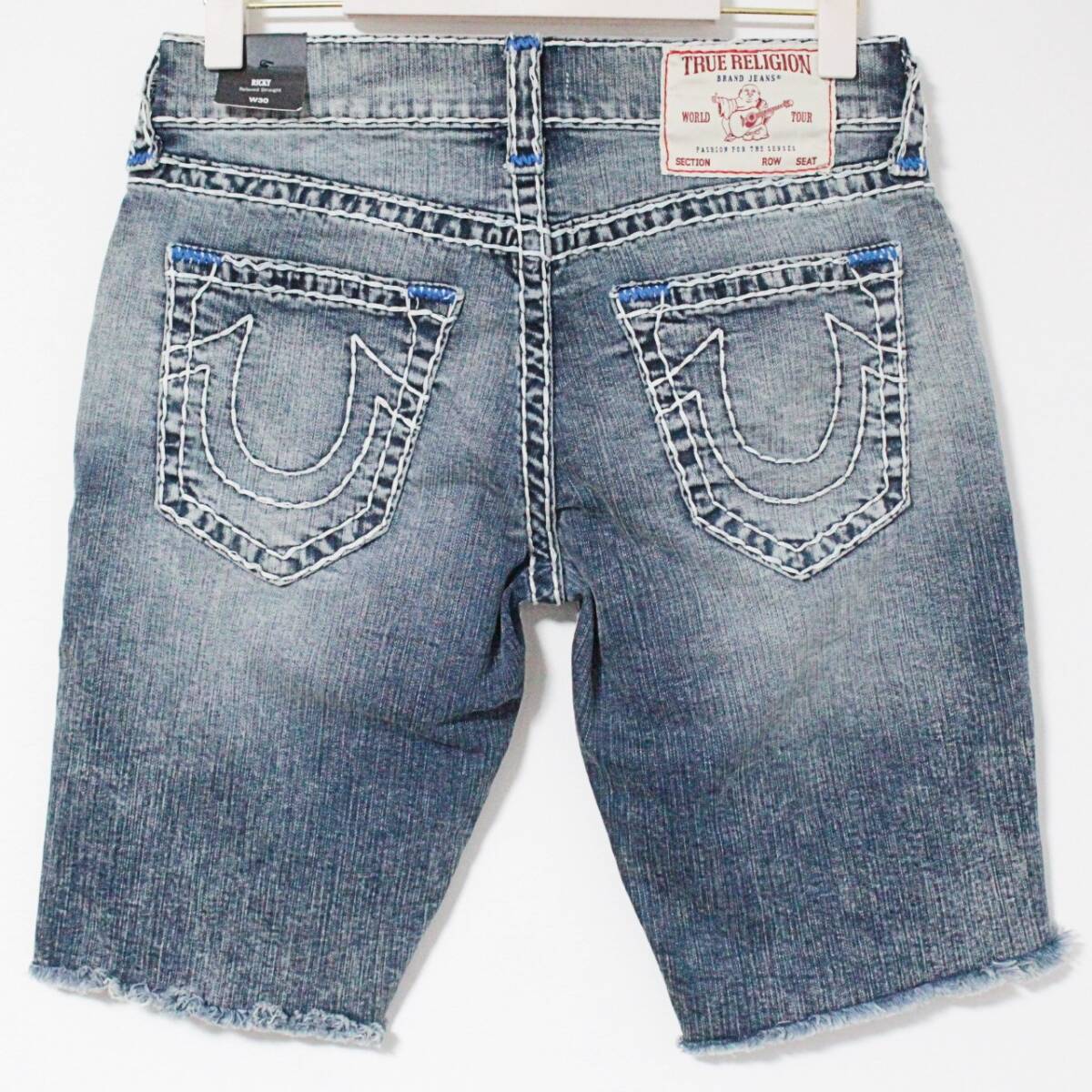 新品 トゥルーレリジョン ストレッチデニム ショートパンツ 34 新品 トゥルーレリジョン ストレッチデニム ショートパンツ 34
