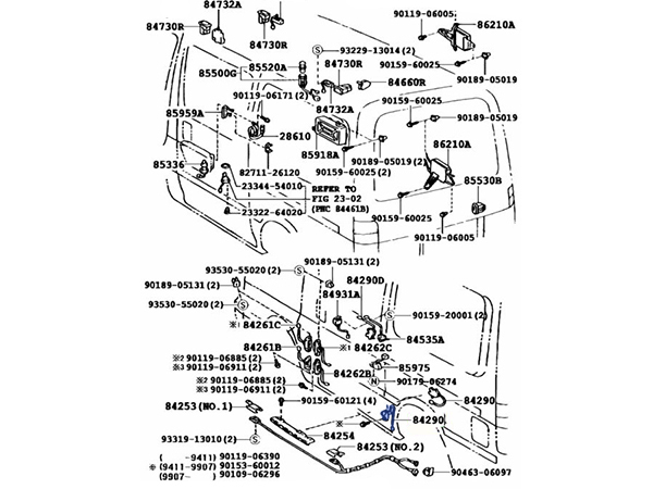 トヨタ 純正 ハイエース リヤ ドア カーテシ ランプ スイッチ のみ ドア 検索 レストア シート マフラー スイッチ サイド タイヤ ホイール_画像2