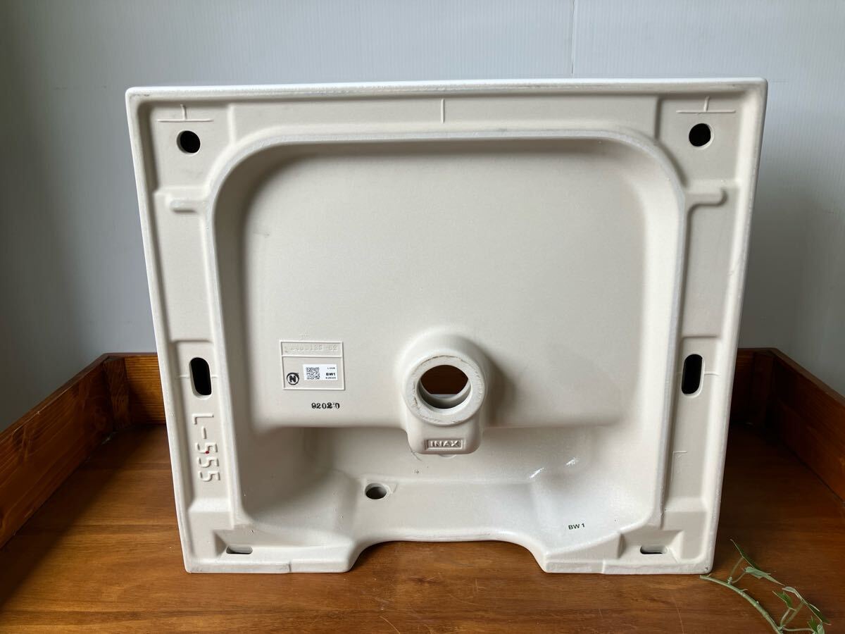 リクシル◆中古◆洗面臺 洗面ボウル 手洗器 陶器 ピュアホワイト L-555ANC BW1 W500xD450xH135 重量10kg ベッセル壁付兼用 引取歓迎 千葉県