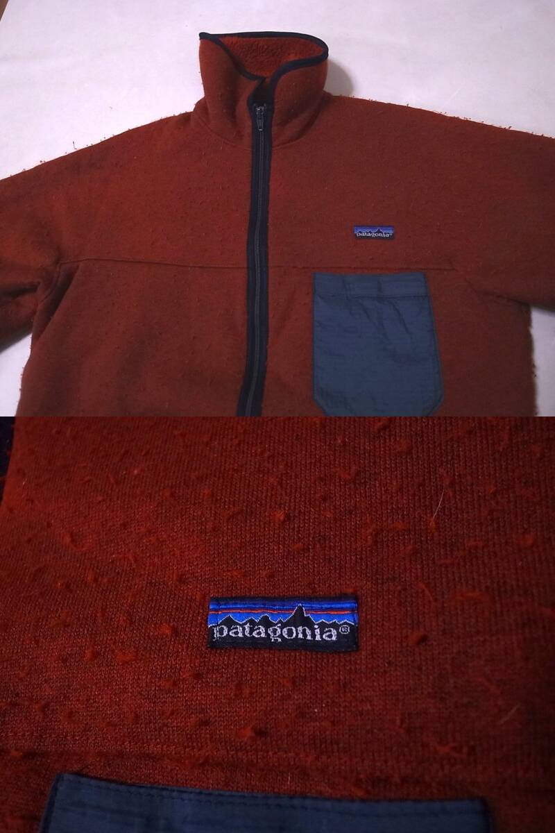 レンガ色】80s Patagonia パタゴニア パイルジャケット USA製 レンガ色】80s Patagonia パタゴニア パイルジャケット USA製