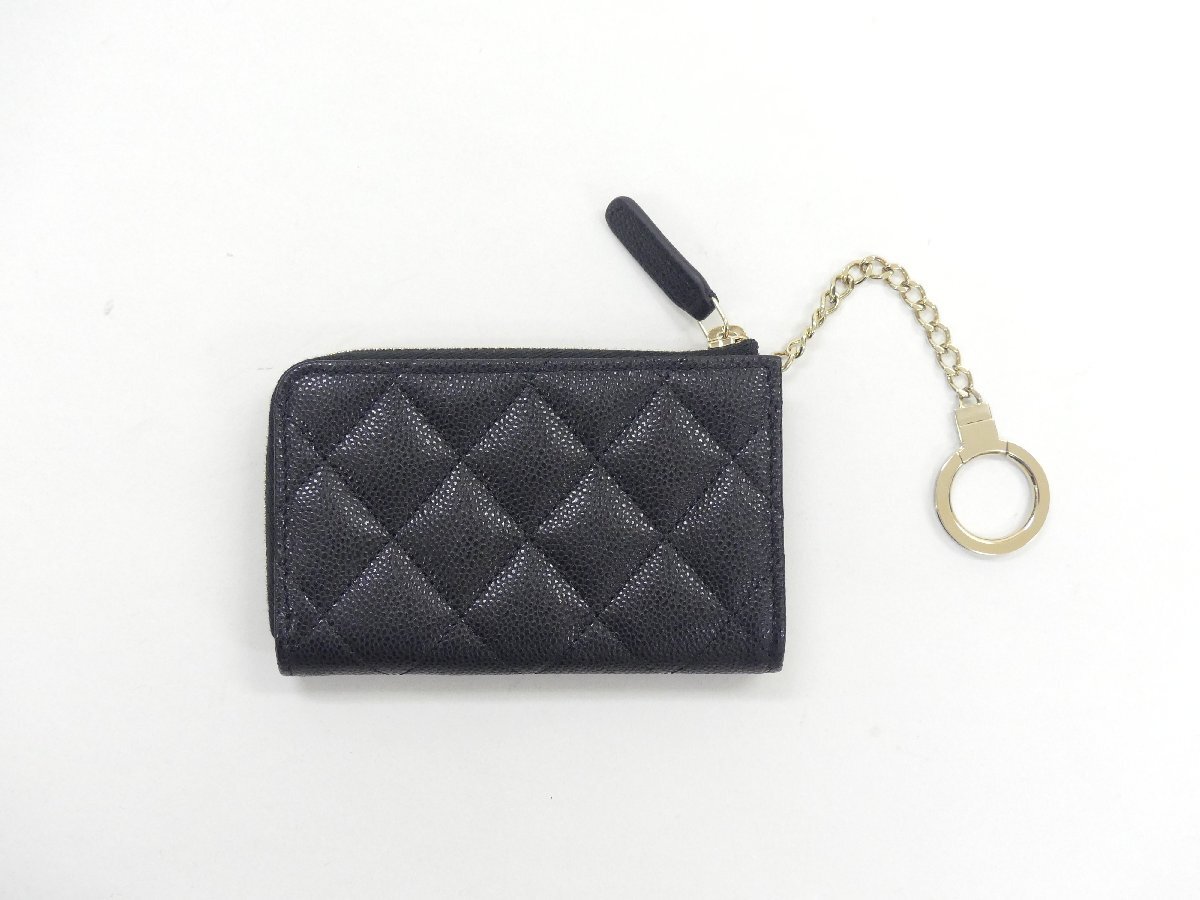 未使用 CHANEL キーリング付コインケース ブラック ゴールドココマーク グレインドカーフスキン AP0221 '25年國內(nèi)購入