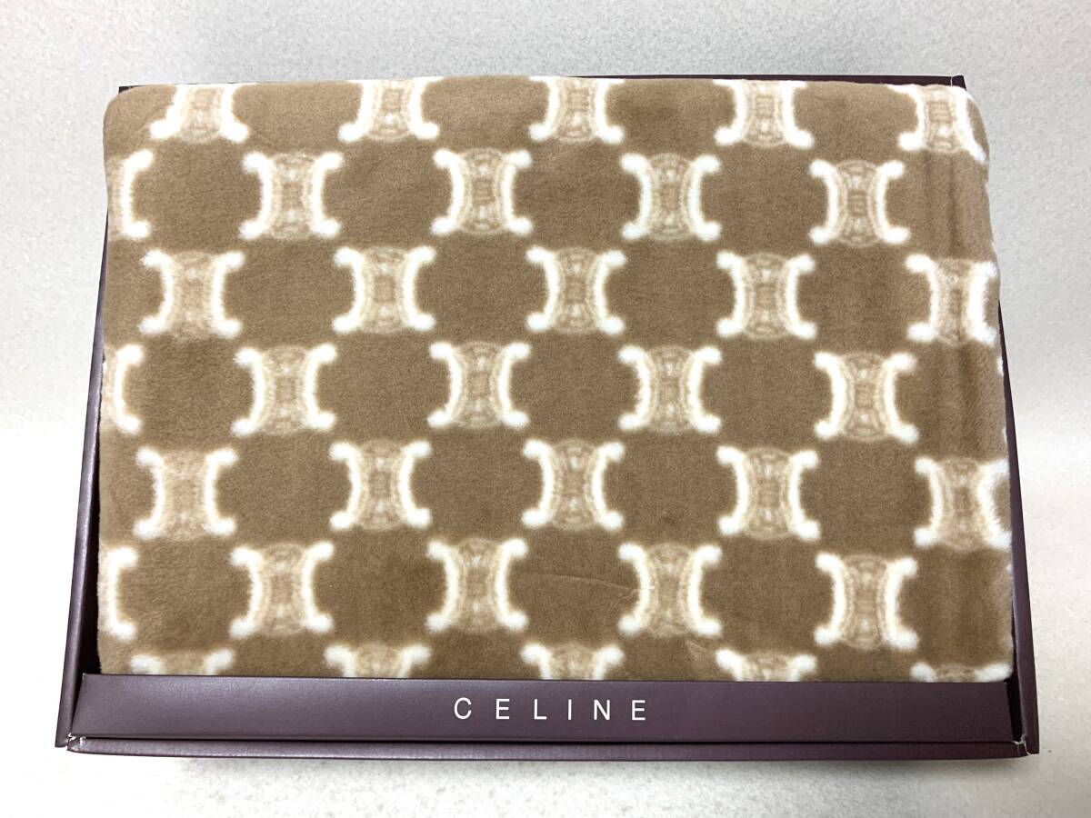 CELINE セリーヌ マカダム柄 アクリルニューマイヤー毛布 CELINE セリーヌ マカダム柄 アクリルニューマイヤー毛布