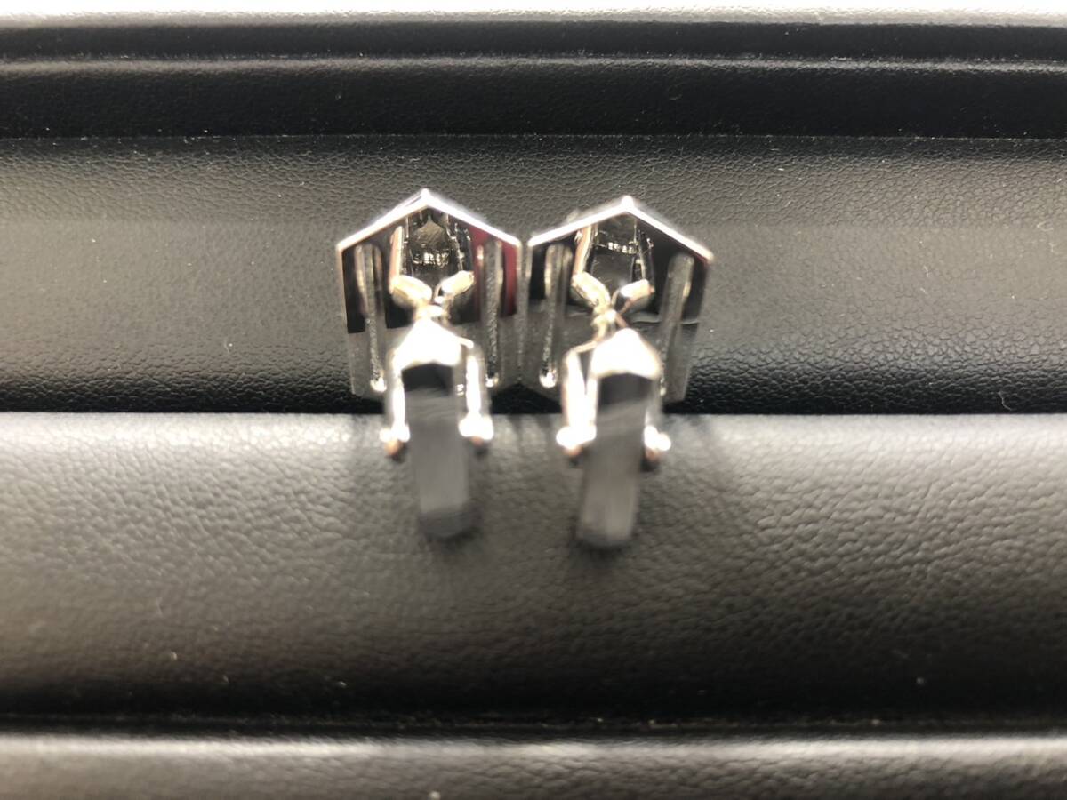 TM0414②】OAK Sv850刻印 パール?付 ネクタイピン カフス TM0414②】OAK Sv850刻印 パール?付 ネクタイピン カフス