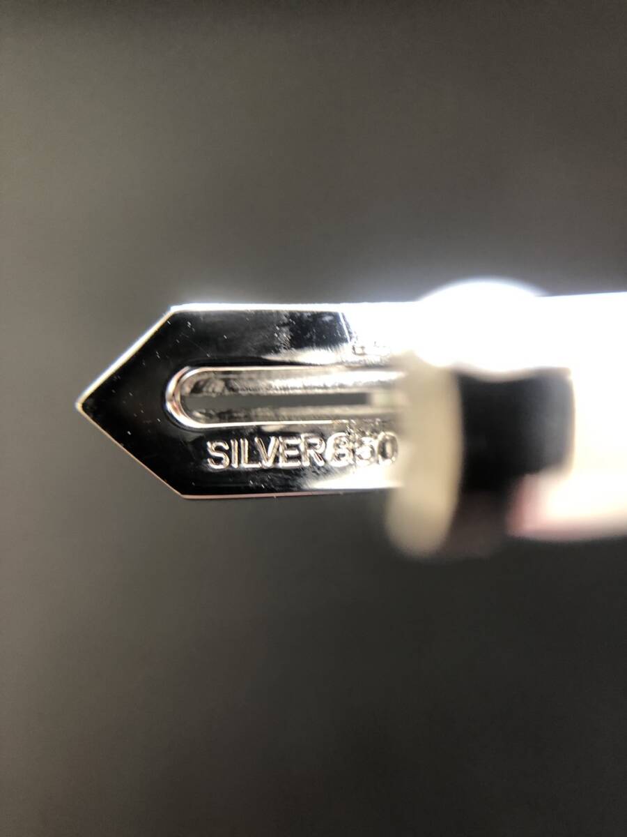 TM0414②】OAK Sv850刻印 パール?付 ネクタイピン カフス TM0414②】OAK Sv850刻印 パール?付 ネクタイピン カフス