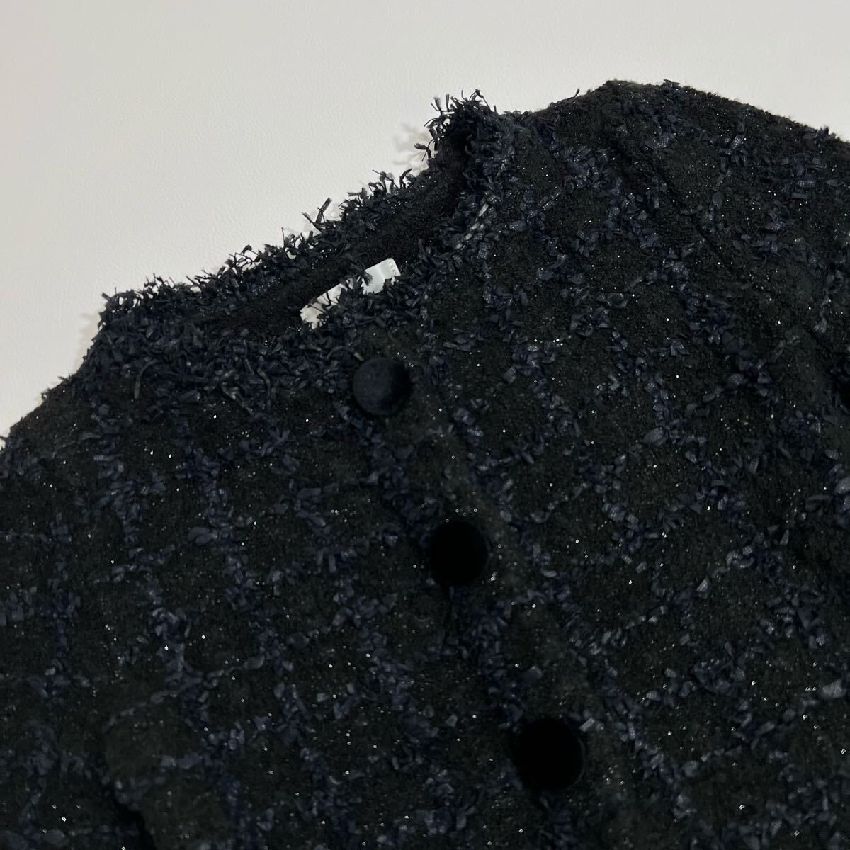 美品 Rene ルネ ツイードジャケット ノーカラージャケット 美品 Rene ルネ ツイードジャケット ノーカラージャケット