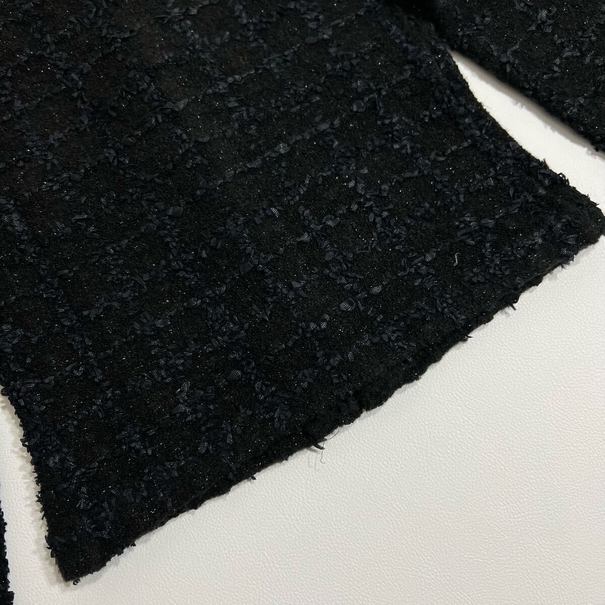 美品 Rene ルネ ツイードジャケット ノーカラージャケット 美品 Rene ルネ ツイードジャケット ノーカラージャケット