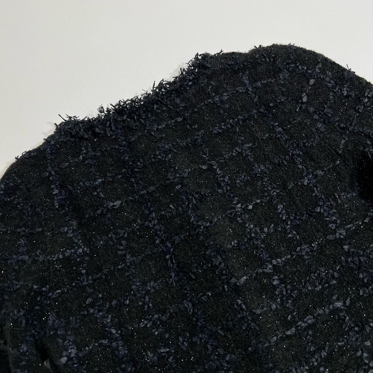 美品 Rene ルネ ツイードジャケット ノーカラージャケット 美品 Rene ルネ ツイードジャケット ノーカラージャケット
