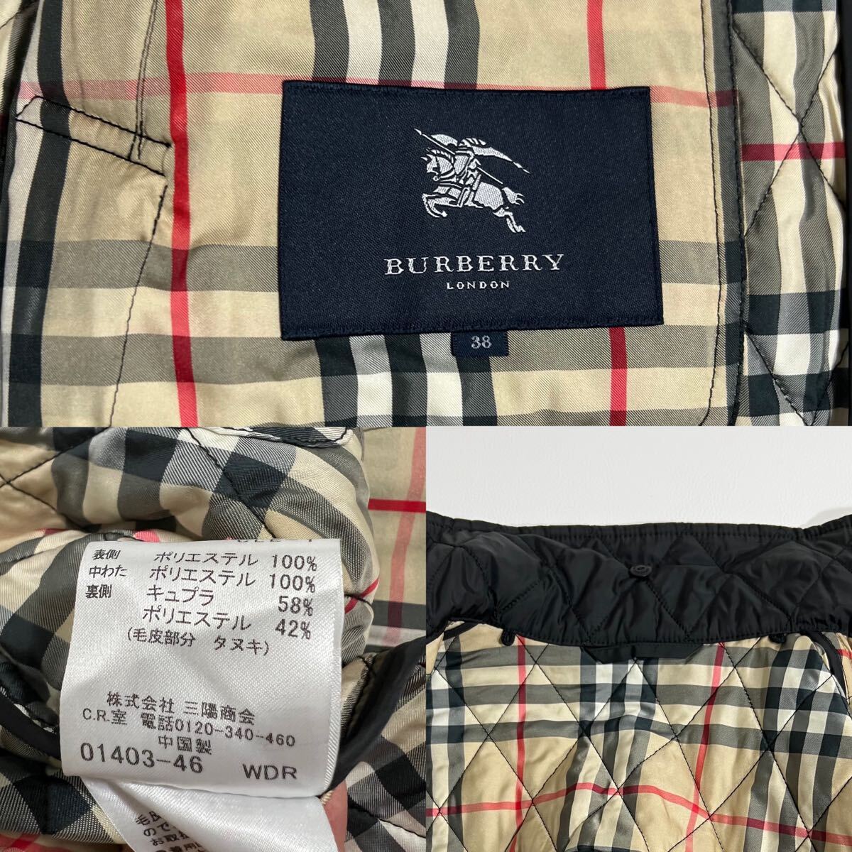 美品 BURBERRY LONDON バーバリーロンドン ダウンジャケット 美品 BURBERRY LONDON バーバリーロンドン ダウンジャケット