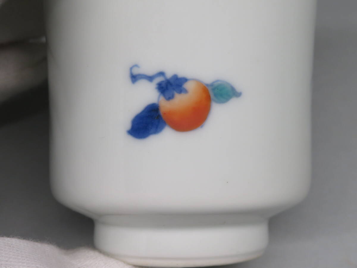 コレクター所蔵品」◇江戸後期◇色絵 桃文蓋茶碗 古鍋島藩窯◇検 コレクター所蔵品」◇江戸後期◇色絵 桃文蓋茶碗 古鍋島藩窯◇検