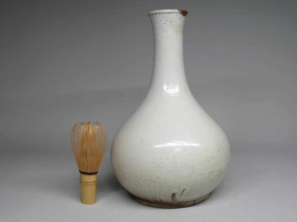 李朝/高麗 特集出品】李朝白磁瓶 朝鮮古陶磁器/李朝時代 朝鮮 李朝/高麗 特集出品】李朝白磁瓶 朝鮮古陶磁器/李朝時代 朝鮮