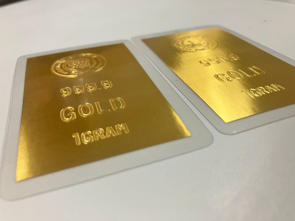 1円】 gold 純金 カード 徳力 TOKURIKI 1g 2枚セット カード 1円】 gold 純金 カード 徳力 TOKURIKI 1g 2枚セット カード
