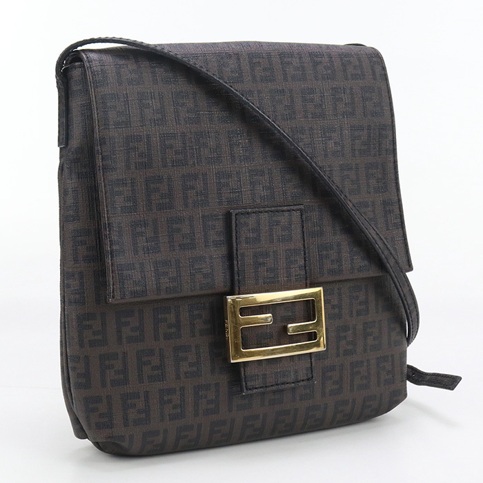 中古良品 FENDI フェンディ ショルダーバッグ 8BT075 ショルダーバッグ ズッキーノ レディース ブラウン