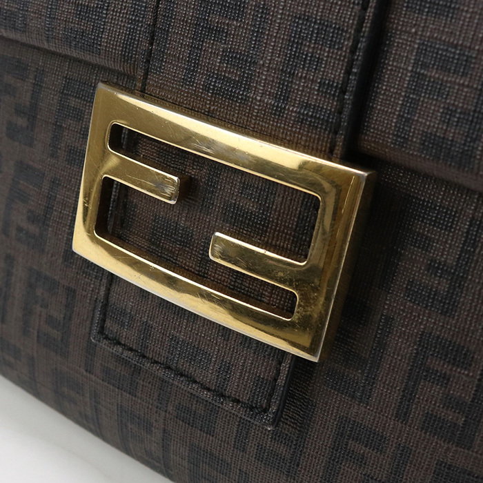 中古良品 FENDI フェンディ ショルダーバッグ 8BT075 ショルダーバッグ ズッキーノ レディース ブラウン