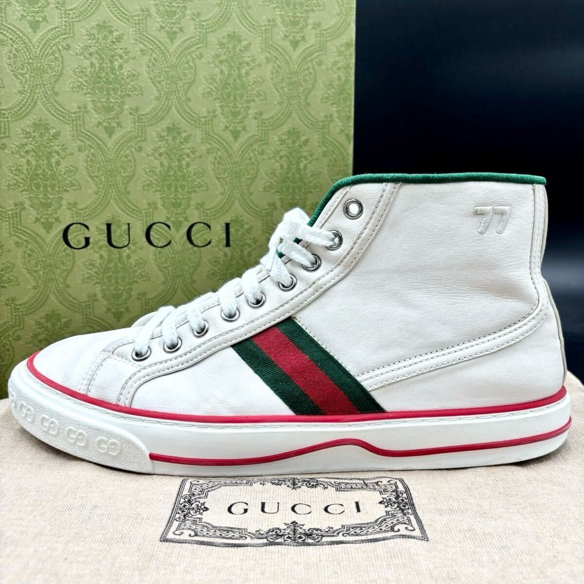 1円 【美品】 GUCCI グッチ 【圧倒的高級感】 テニス シェリー 1円 【美品】 GUCCI グッチ 【圧倒的高級感】 テニス シェリー