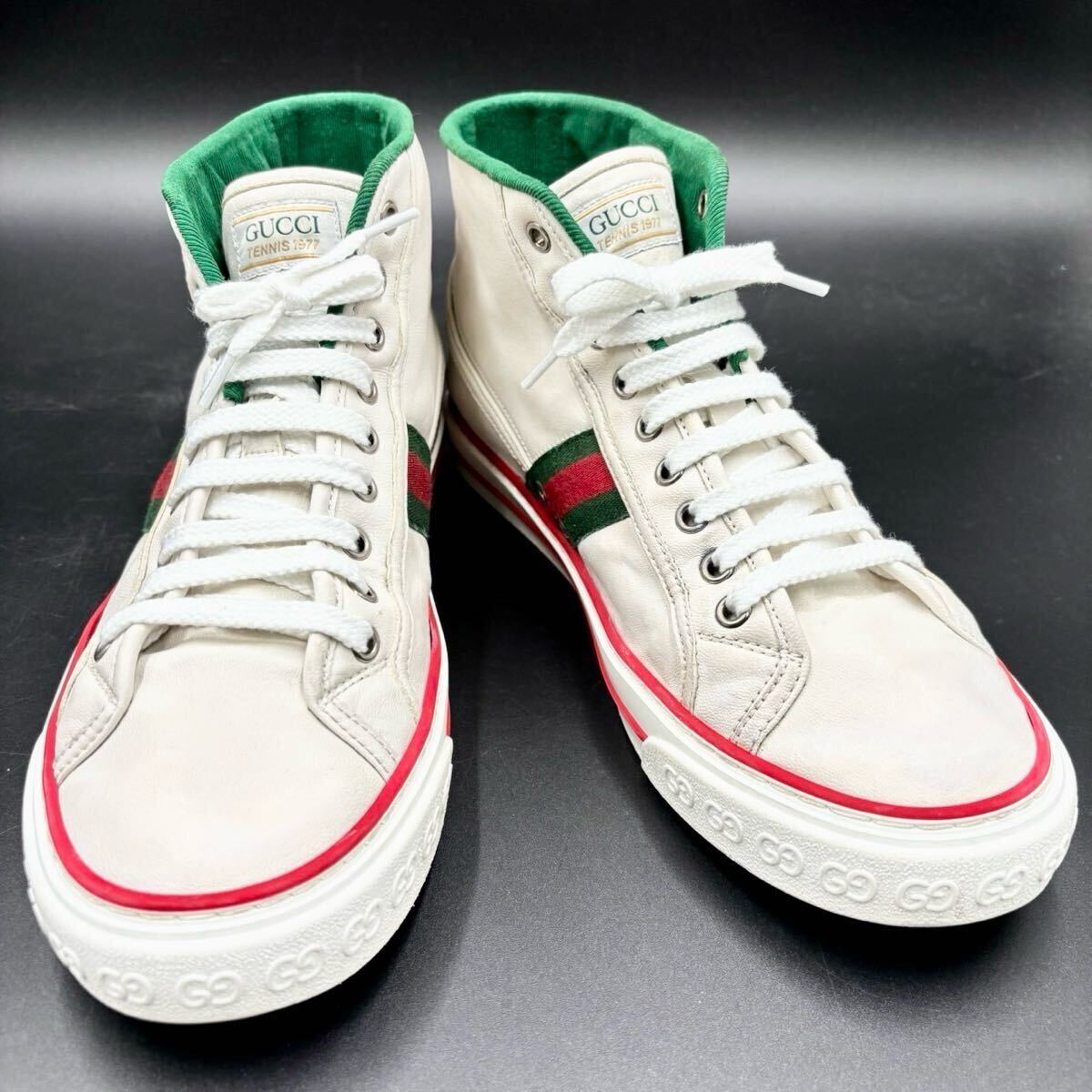 1円 【美品】 GUCCI グッチ 【圧倒的高級感】 テニス シェリー 1円 【美品】 GUCCI グッチ 【圧倒的高級感】 テニス シェリー