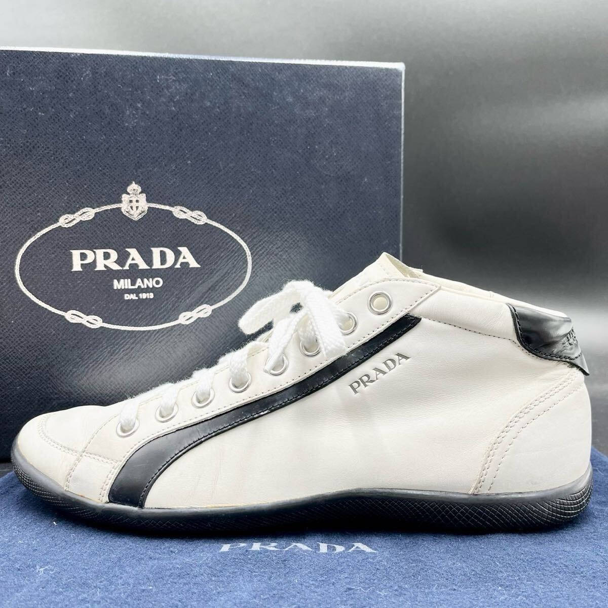 1円 【美品】 PRADA プラダ 【圧倒的高級感】 サイドロゴ サイド 1円 【美品】 PRADA プラダ 【圧倒的高級感】 サイドロゴ サイド