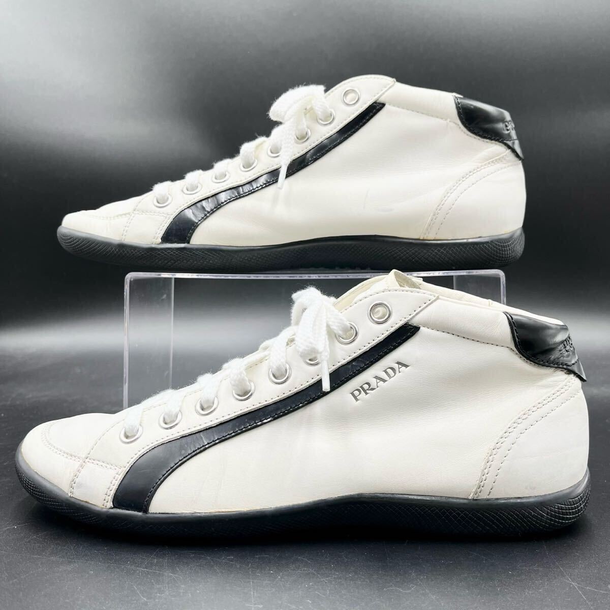 1円 【美品】 PRADA プラダ 【圧倒的高級感】 サイドロゴ サイド 1円 【美品】 PRADA プラダ 【圧倒的高級感】 サイドロゴ サイド
