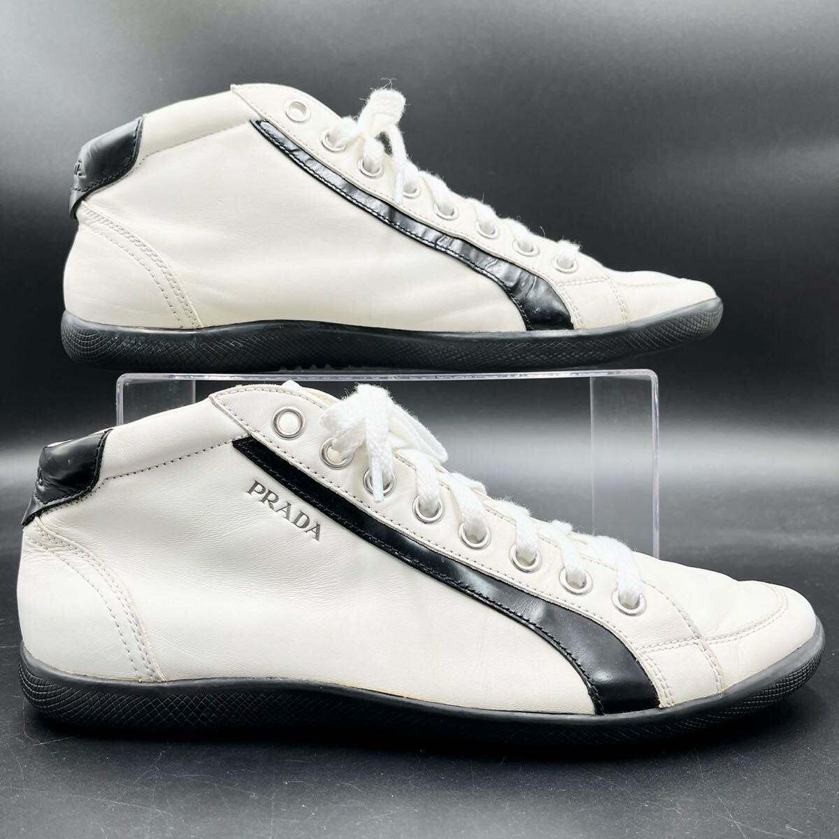 1円 【美品】 PRADA プラダ 【圧倒的高級感】 サイドロゴ サイド 1円 【美品】 PRADA プラダ 【圧倒的高級感】 サイドロゴ サイド