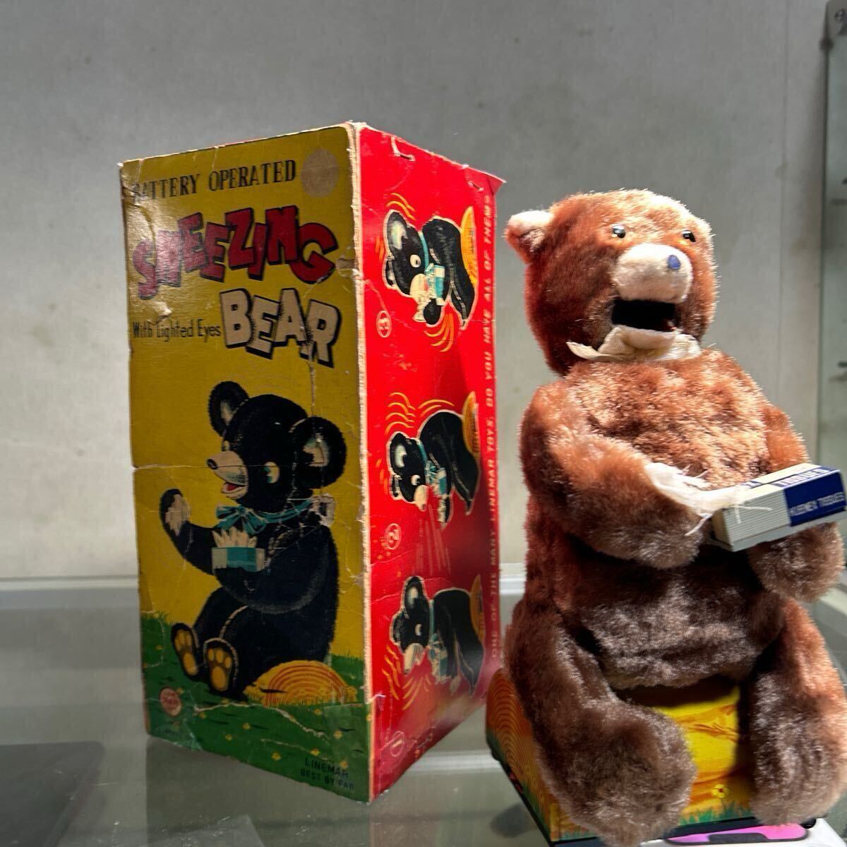 ラインマーSNEEZING BEAR ブリキのおもちゃ ブリキ玩具 LINEMAR ラインマーSNEEZING BEAR ブリキのおもちゃ ブリキ玩具 LINEMAR