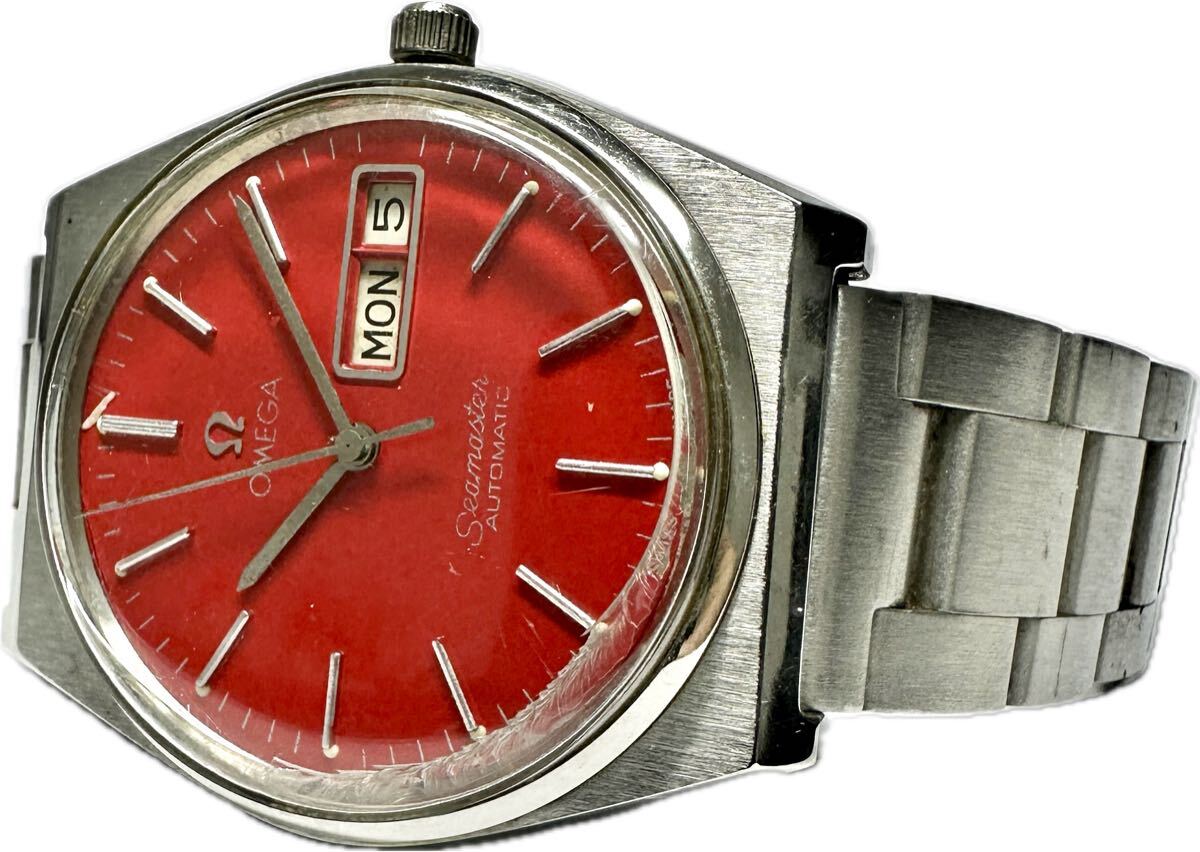 1円〜 Y 希少 赤文字盤 OMEGA オメガ シーマスター レッド 1円〜 Y 希少 赤文字盤 OMEGA オメガ シーマスター レッド