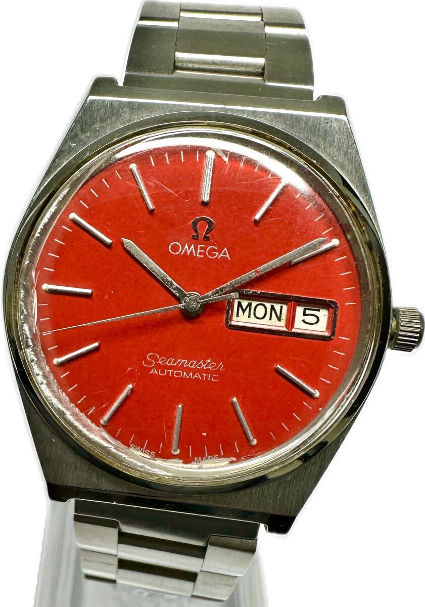 1円〜 Y 希少 赤文字盤 OMEGA オメガ シーマスター レッド 1円〜 Y 希少 赤文字盤 OMEGA オメガ シーマスター レッド