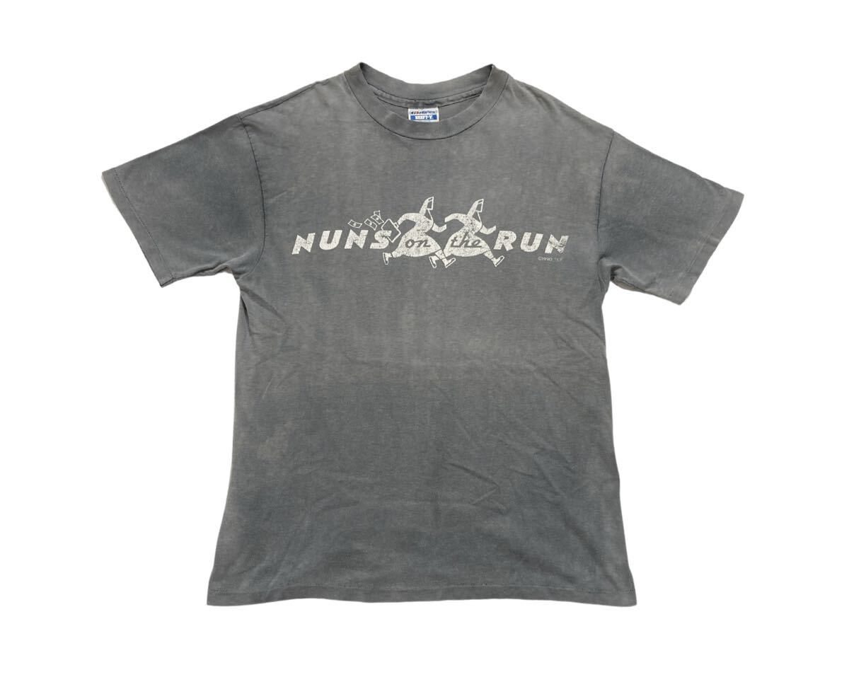 USA製 90s 映画 NUNS ON THE RUN Tシャツ hanes BEEFY-T ヘインズ USA ビンテージ 映画 ナンズ オン ザ ラン 走れ！尼さん ムービー _画像1