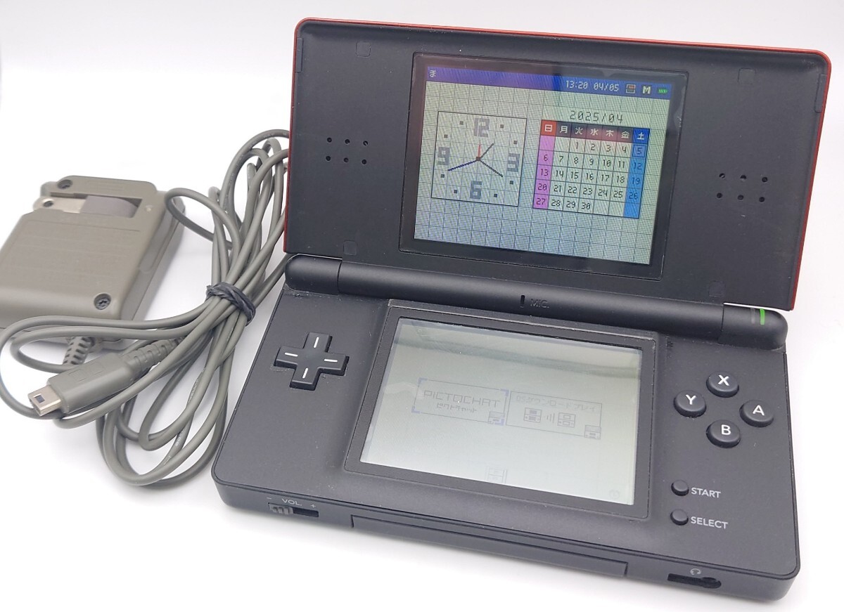 SR-779】 NINTENDO DS Lite 本体 USG-001 クリムゾンブラック